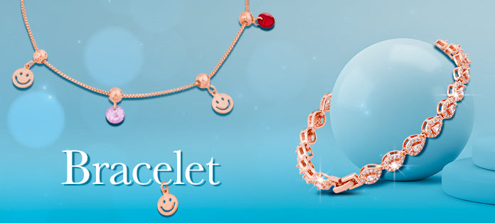 Rose Gold Plated Silver Bracelet Collection Banner Mobile