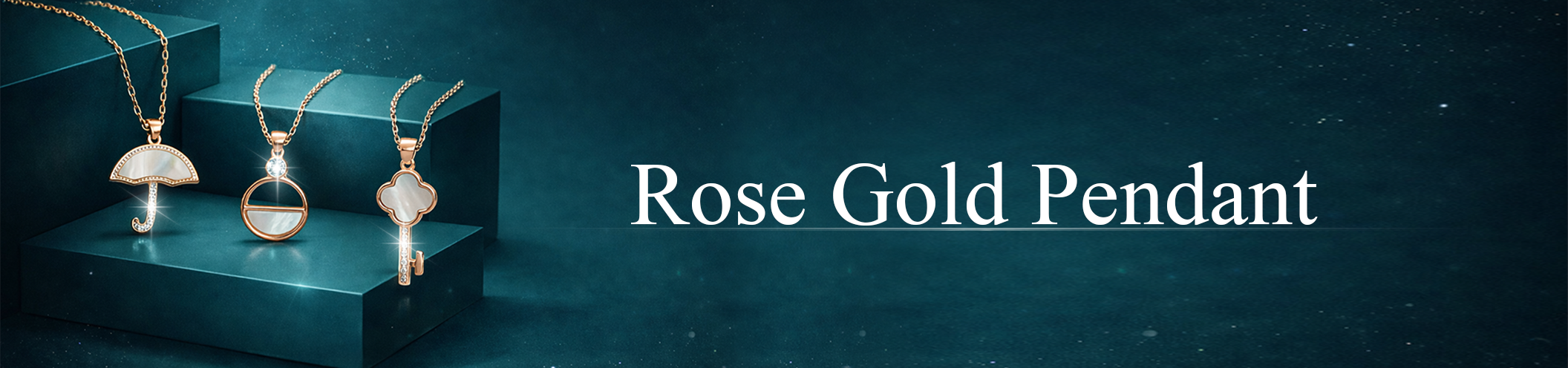 Rose Gold Plated Silver Pendant Collection Banner Desktop