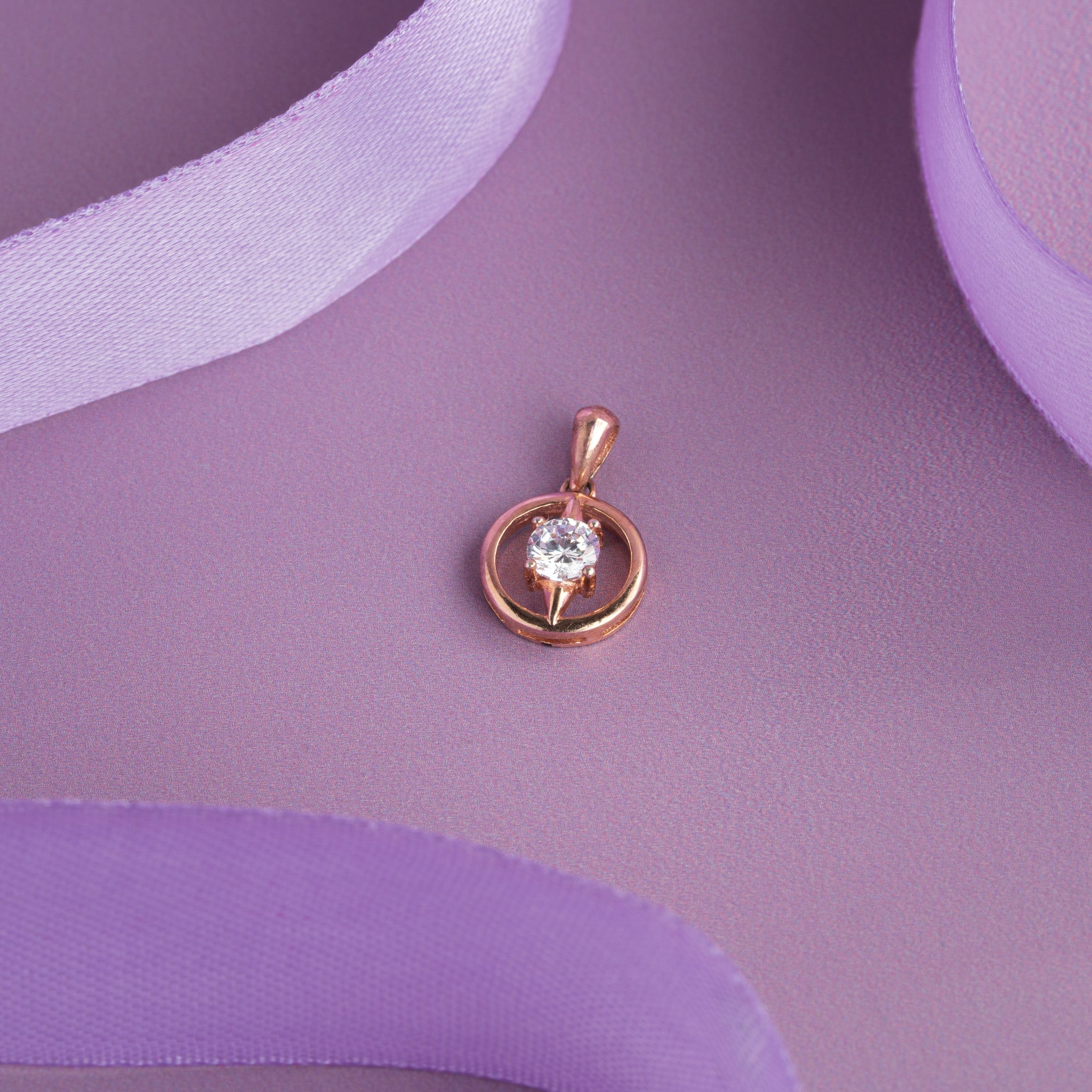 rose gold solitaire pendant