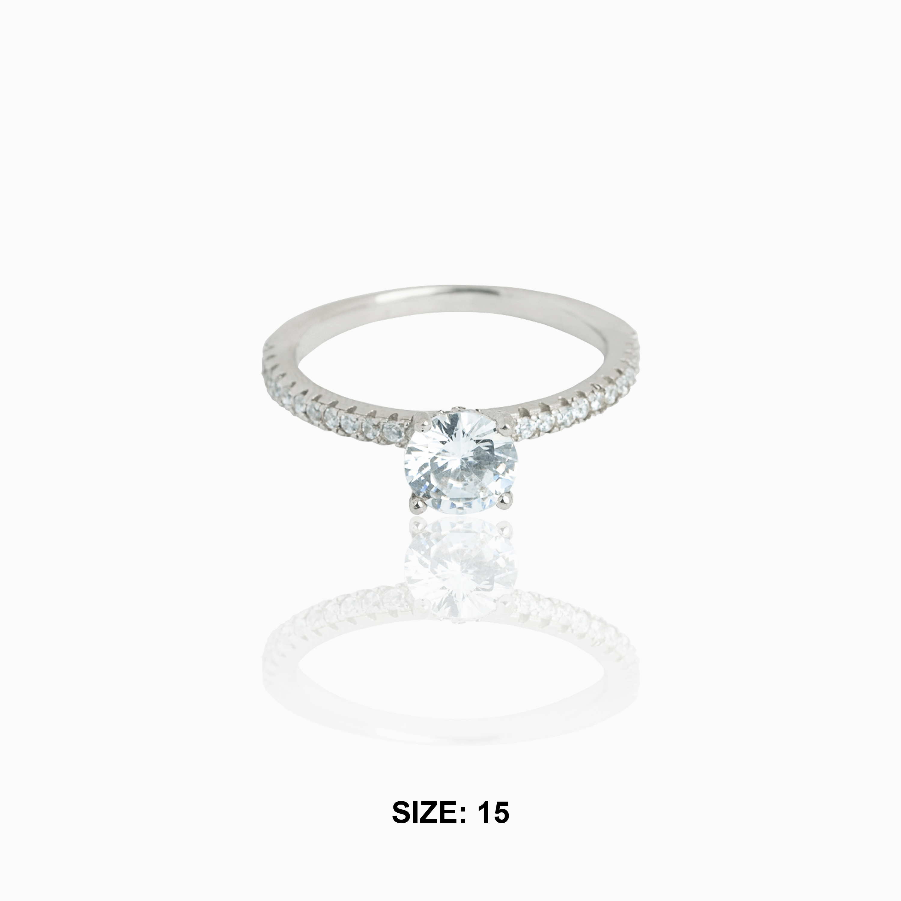 round-cut stone ring 