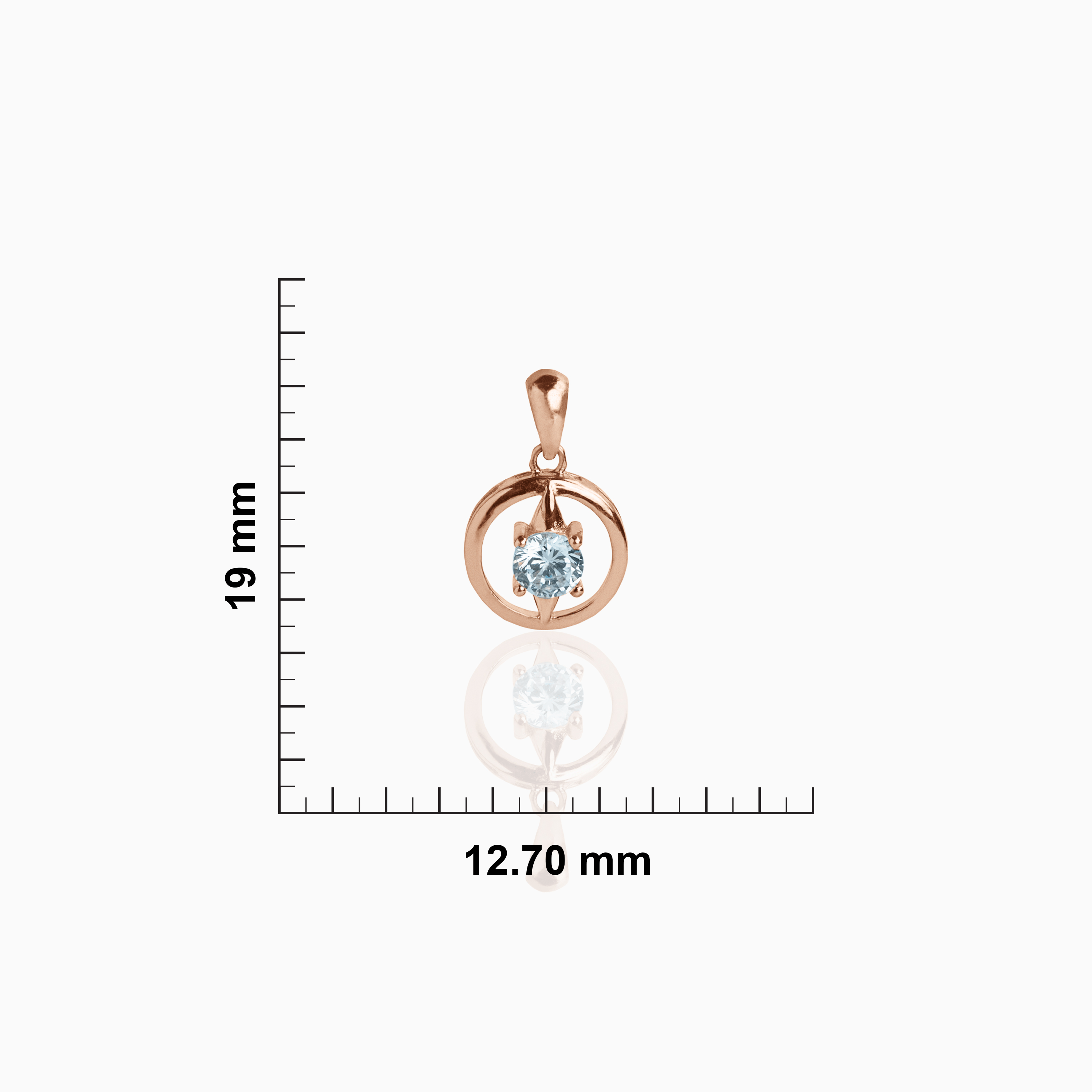 round crystal gold pendant