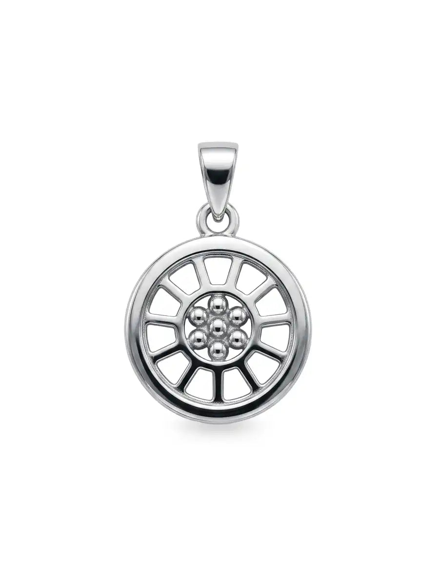 round silver pendant