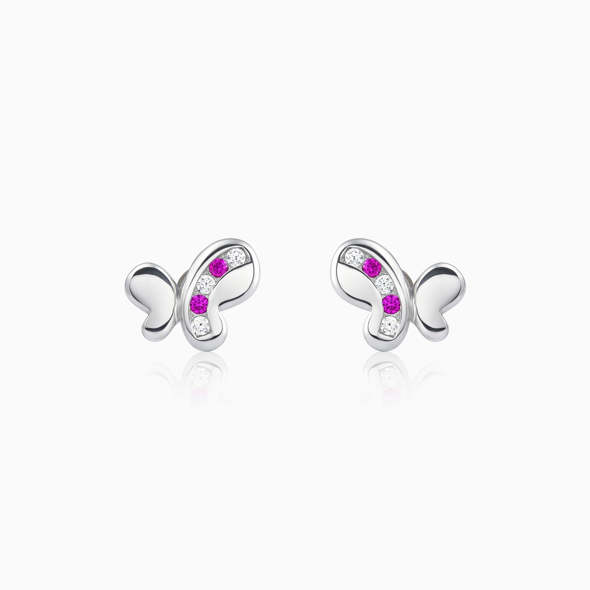 silver Butterfly Motif Earrings Ishna