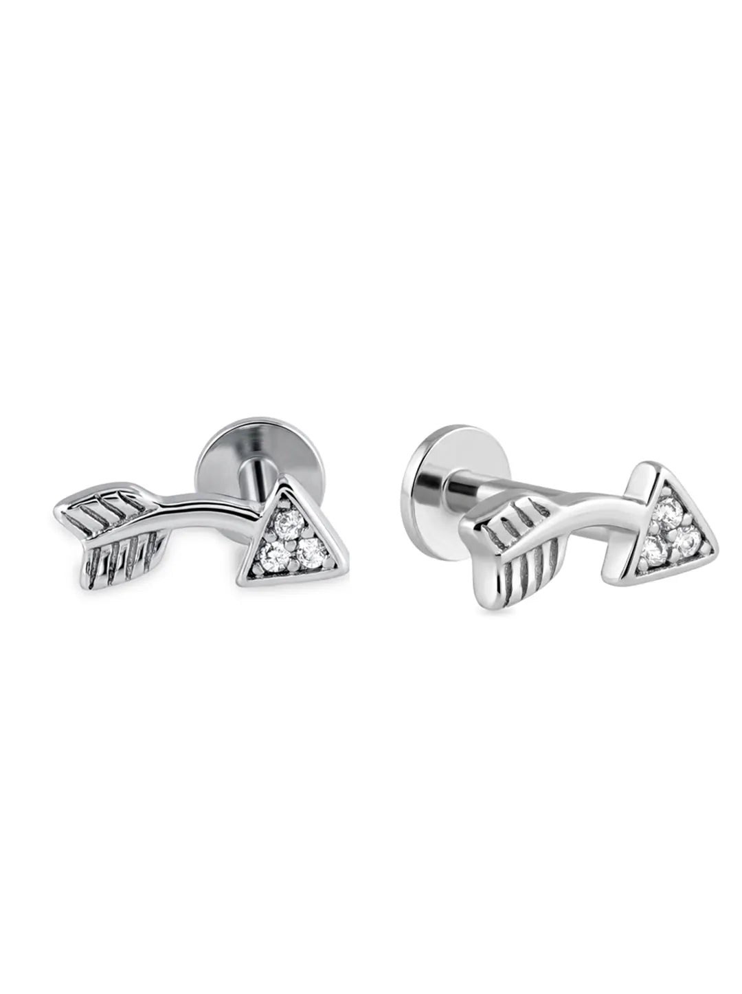 silver arrow earrings for women
