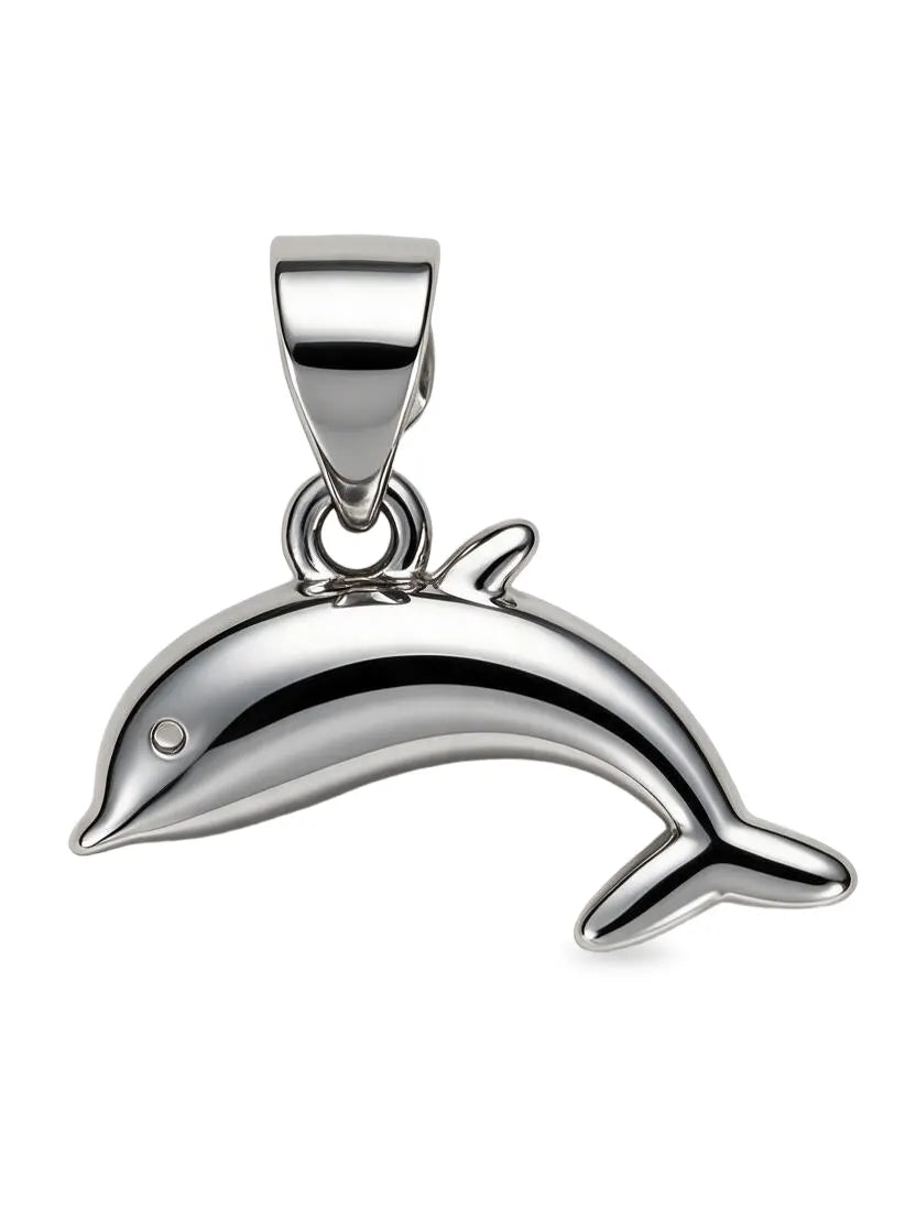 silver dolphin pendant for women