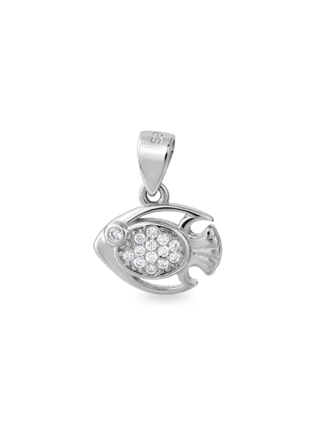 silver fish pendant for women