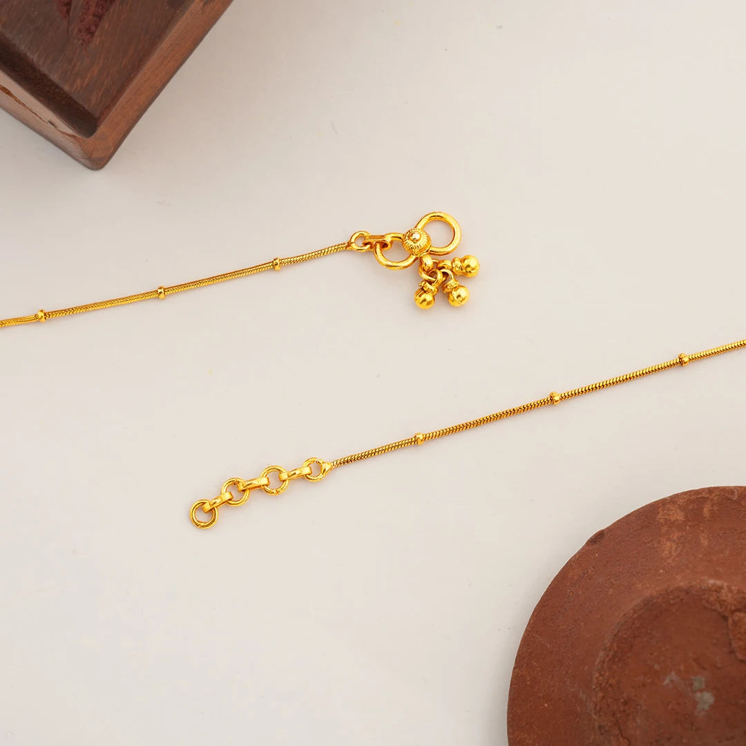 silver gold plated pink floral anklet