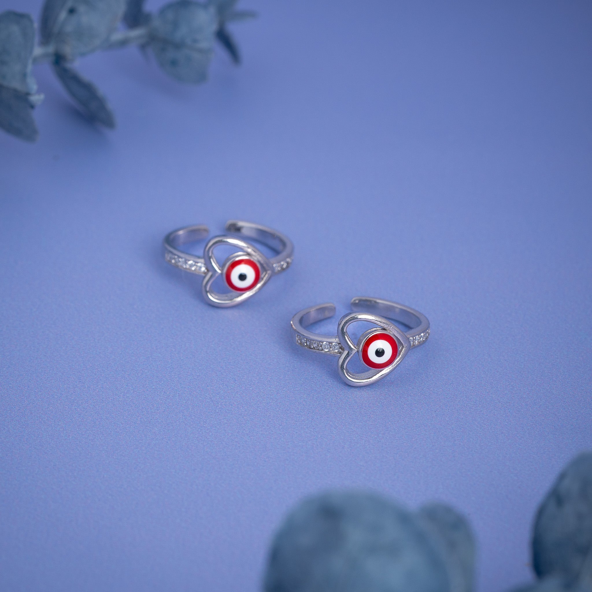 silver heart toe ring for women