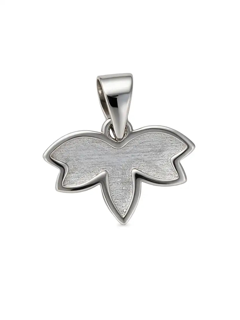 silver ivy leaf pendant for women