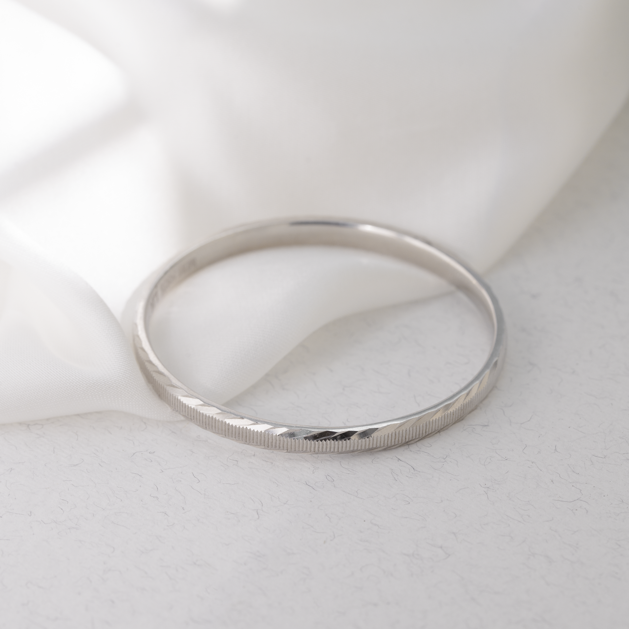 silver kada bracelet minimalist design