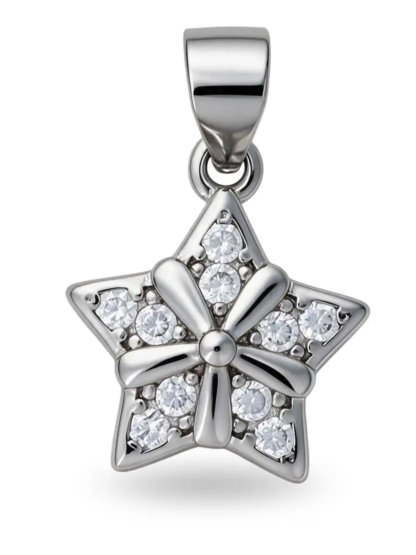 silver star pendant for women