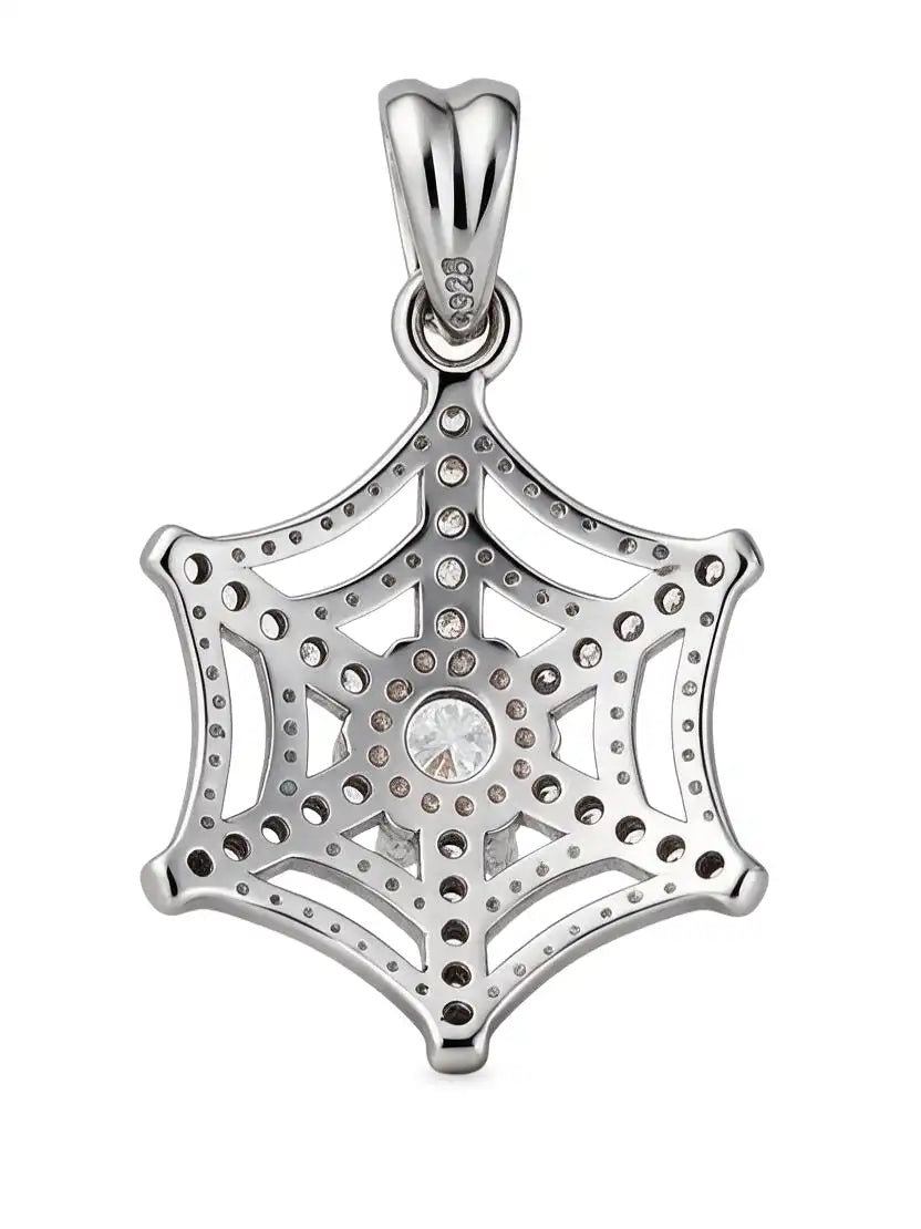 silver star pendant with centre stone