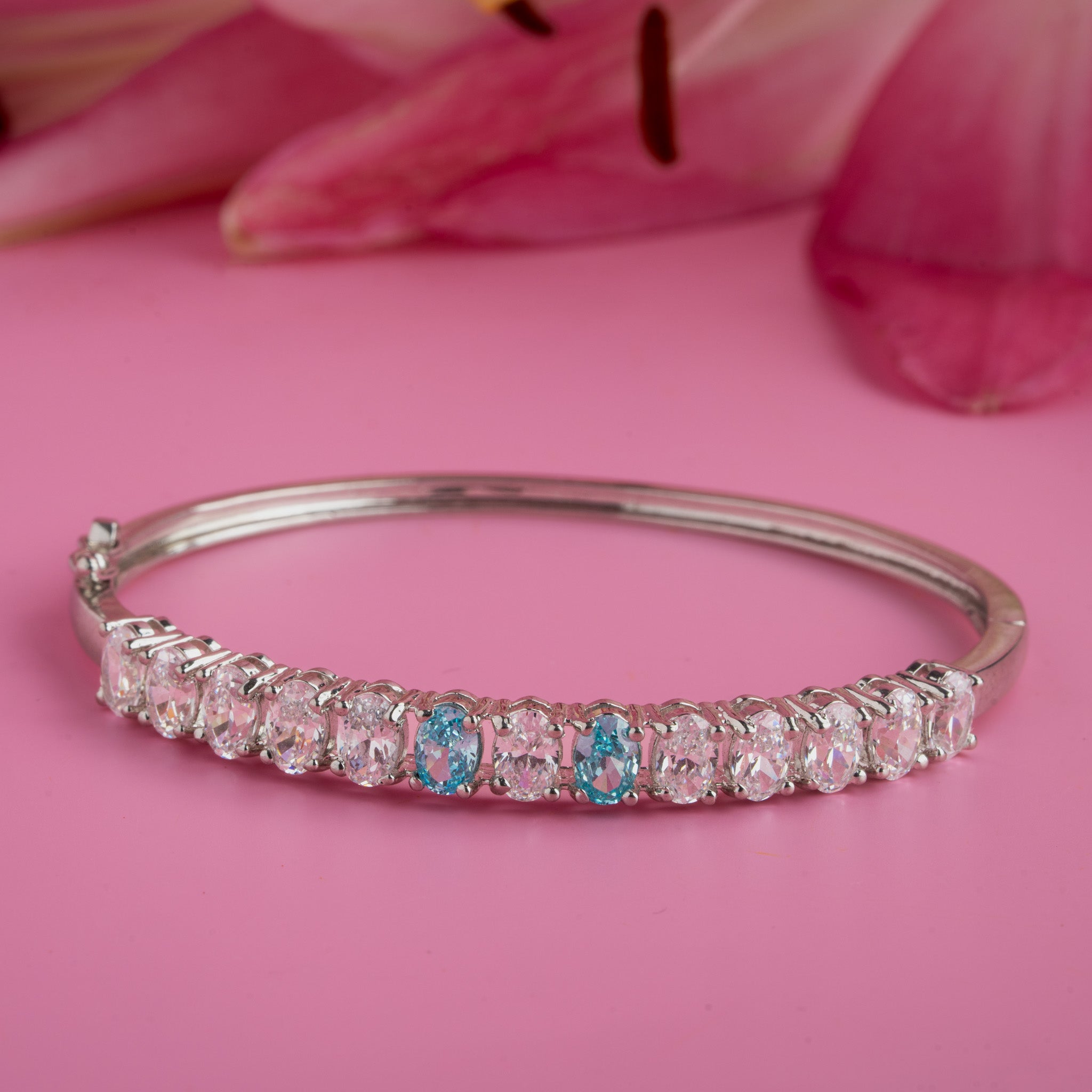 sparkling silver bangle jewellery