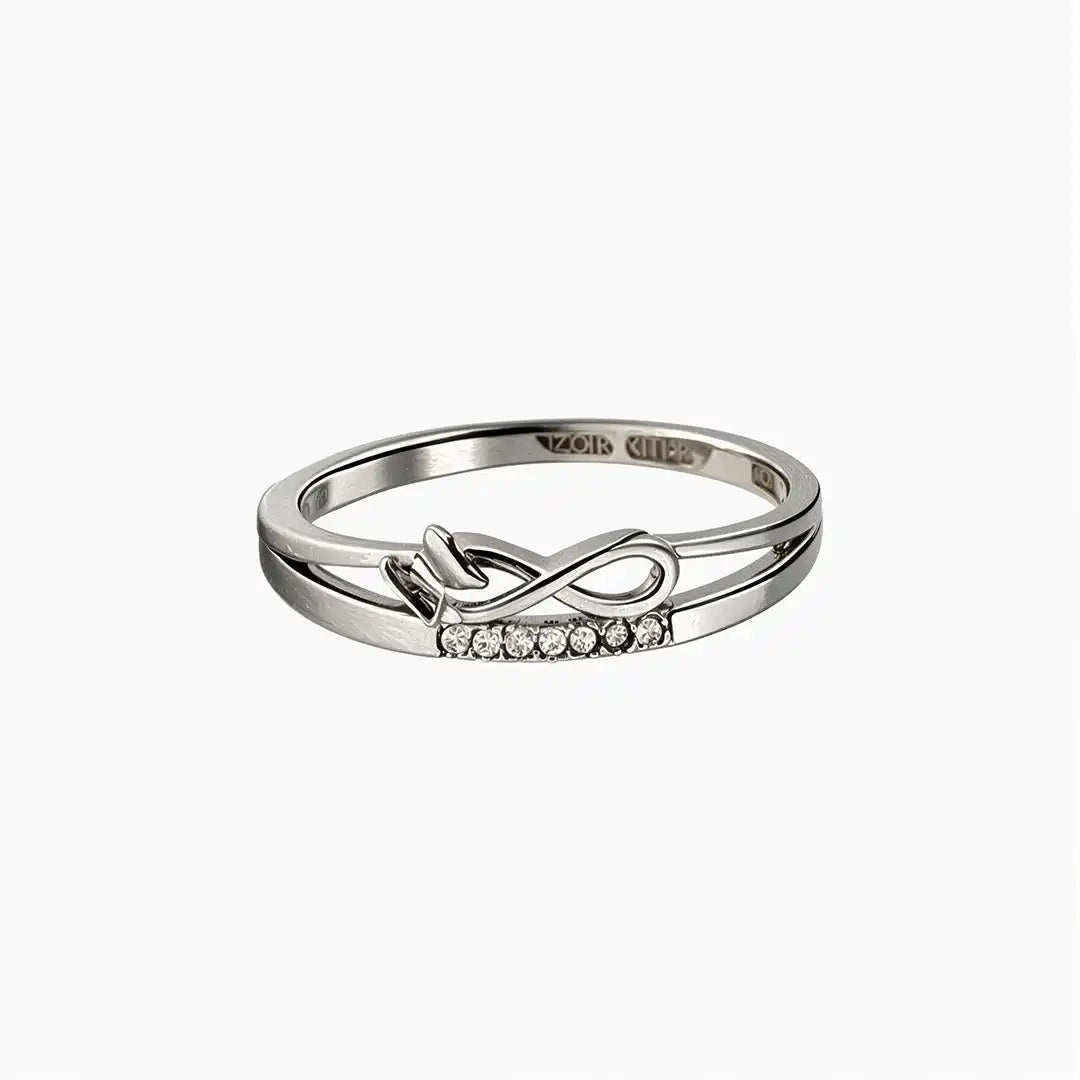 sterling Silver infinity crystal ring for women