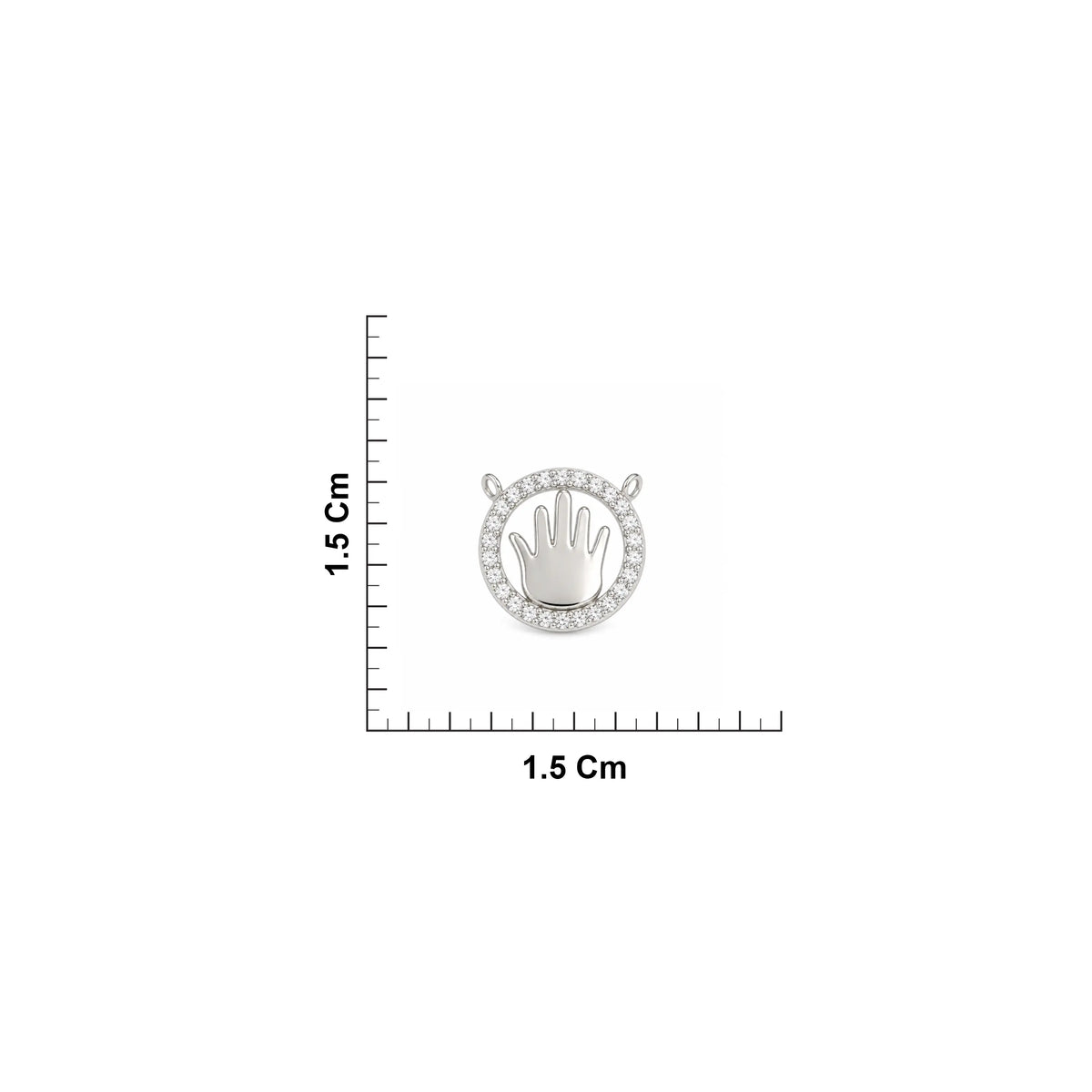 sterling Silver palm charm pendant chain