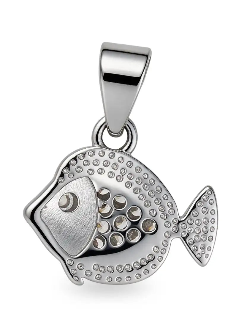 sterling silver fish pendant for women