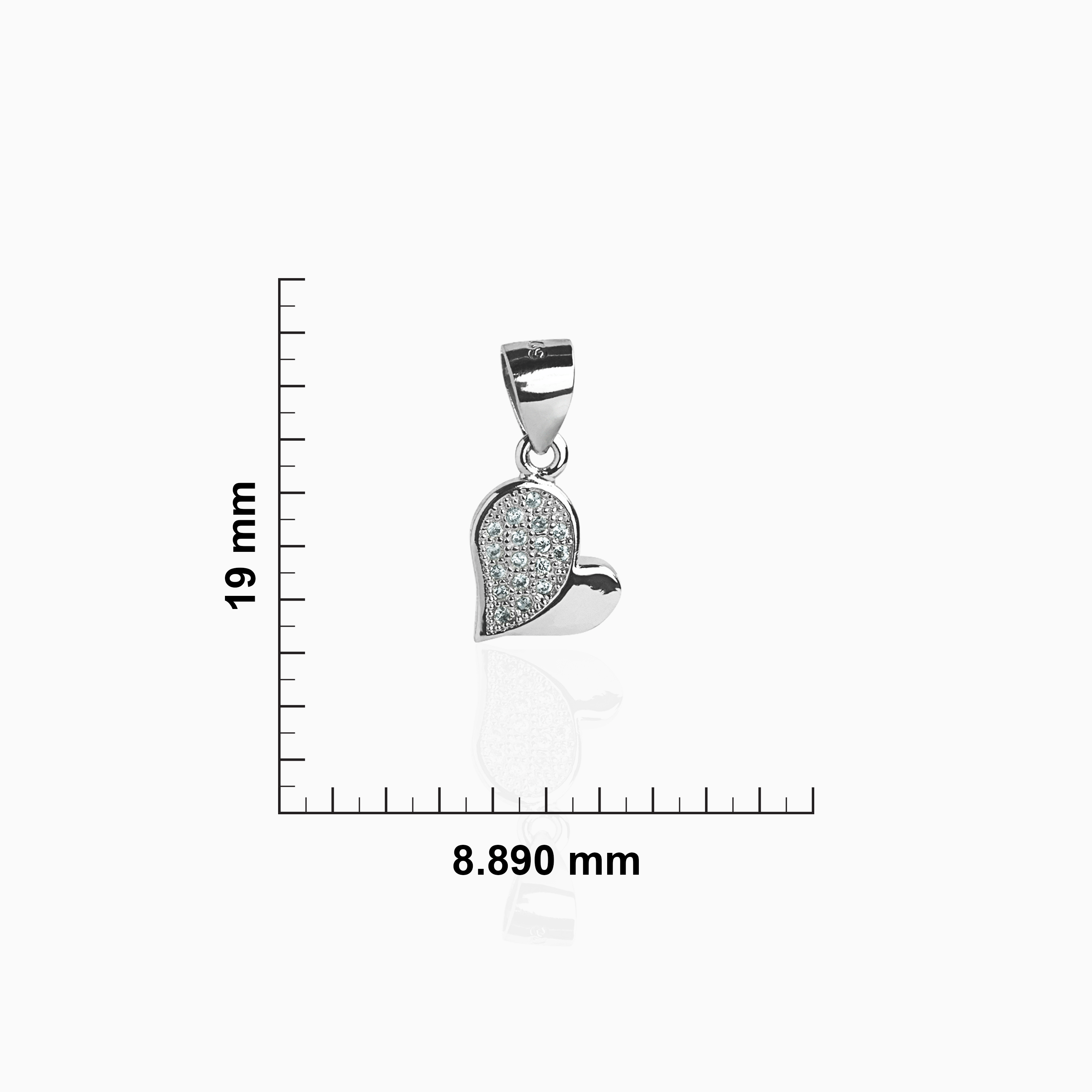 sterling silver heart charm