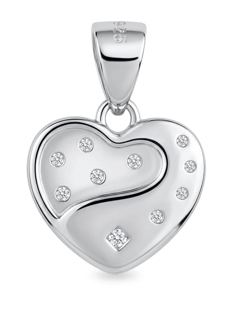 sterling silver heart pendant for women