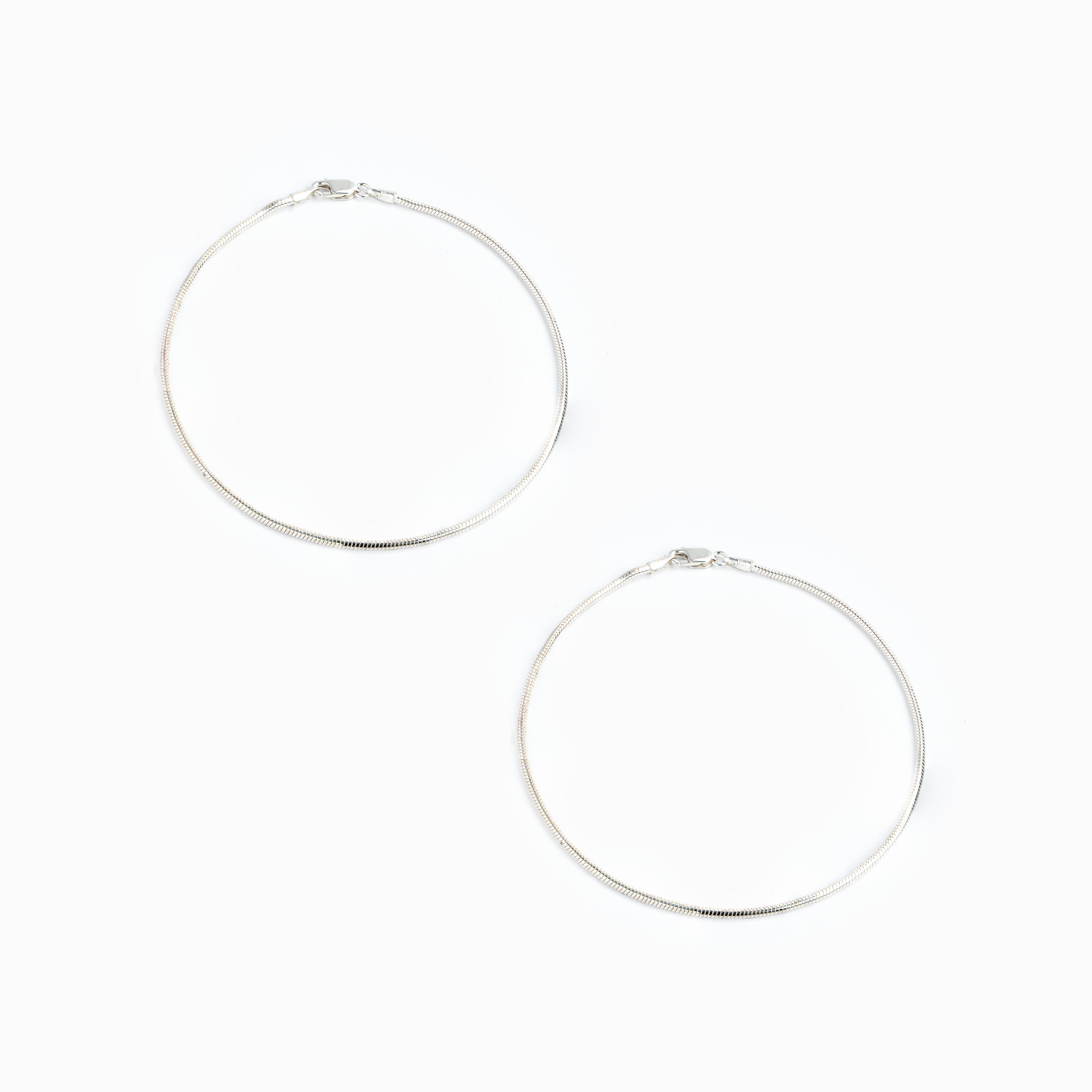 sterling silver snake chain anklet