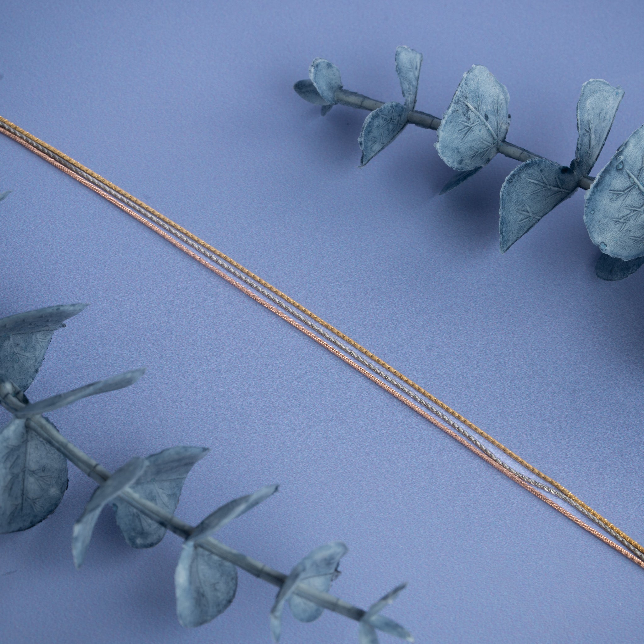 triple tone silver bracelet